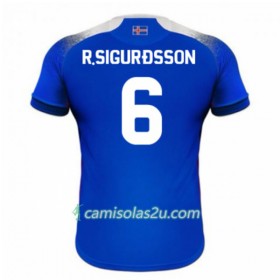 Camisolas de Futebol Islândia R.Sigurdsson 6 Equipamento Principal Copa do Mundo 2018 Manga Curta
